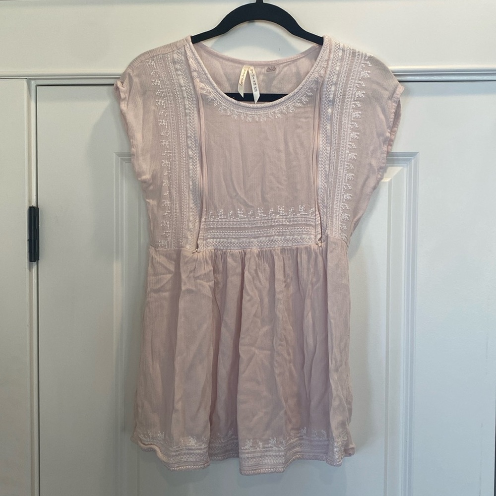 Seraphine Maternity/Nursing Top, Vintage Pink Blush, Size 4